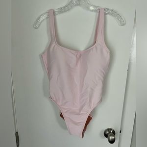 J.Crew Ribbed squareneck one piece swimsuit